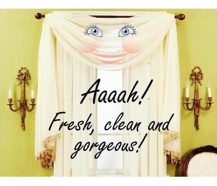 Signs It May Be Time to Hire Professional Cleaning Services! Image of smiling curtains.